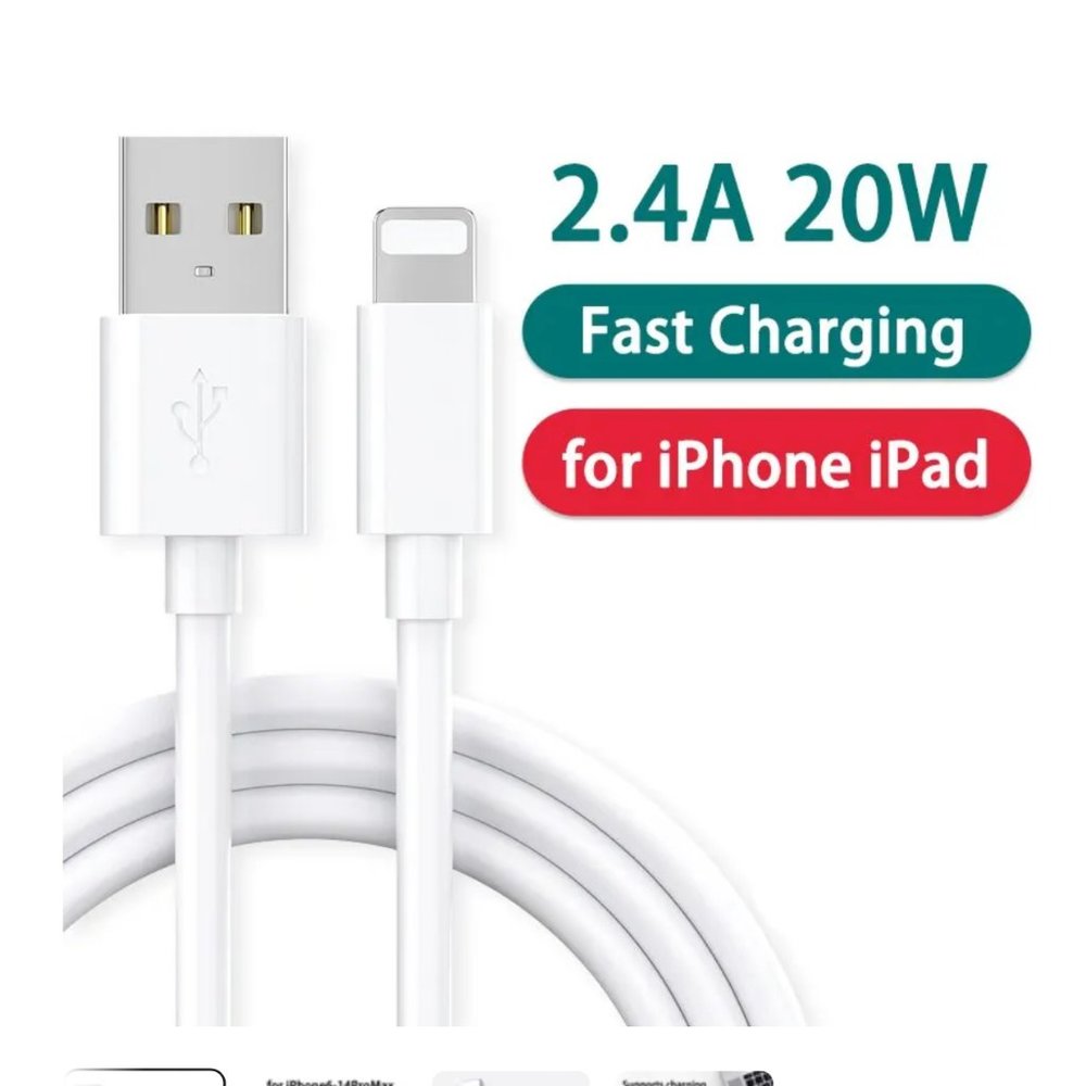 20W USB-C Power Adapter PD Fast Charge Cable For iPhone - 0.82 ft